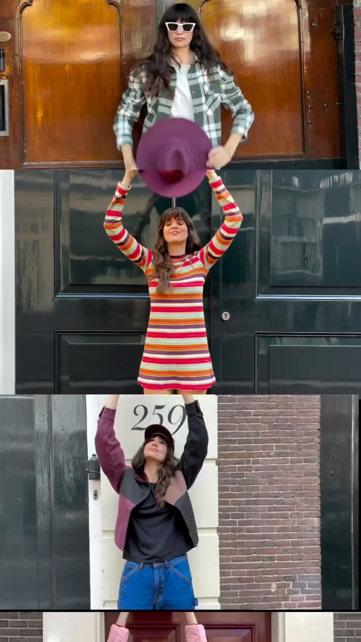 Instagram post by @nicoladow_ for Brixton. Caption reads: Autumn moods, one @brixton hat, many vibes. Which....