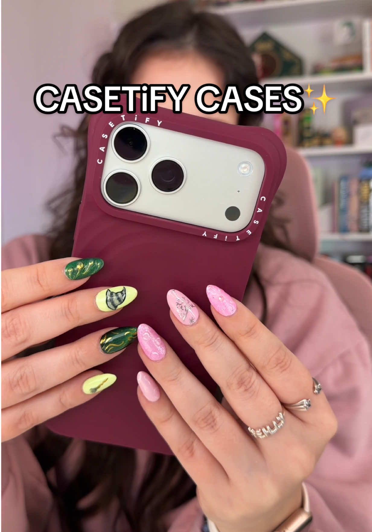 TikTok post by @heillyraices for CASETiFY. Caption reads: the ripple case made its way BACK ONTO MY PHONE✨📱....