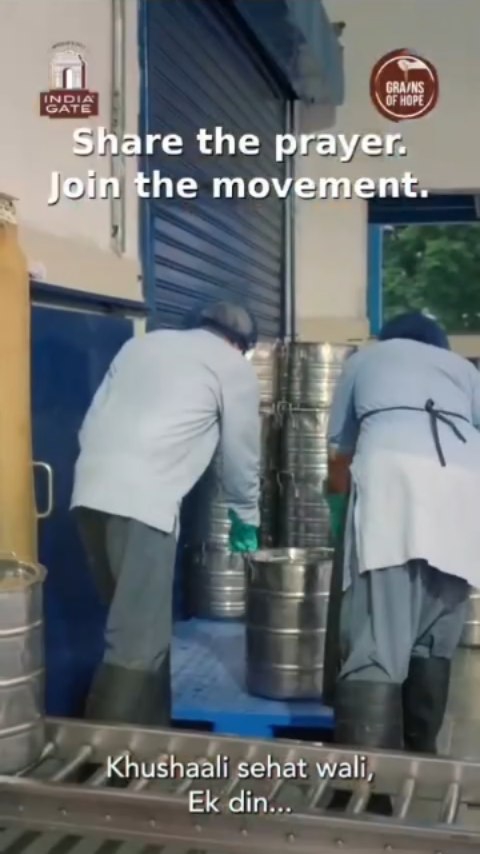 Instagram post by @tanvilaroiya for India Gate Foods. Caption reads: [...] www.indiagategrainsofhope.com....