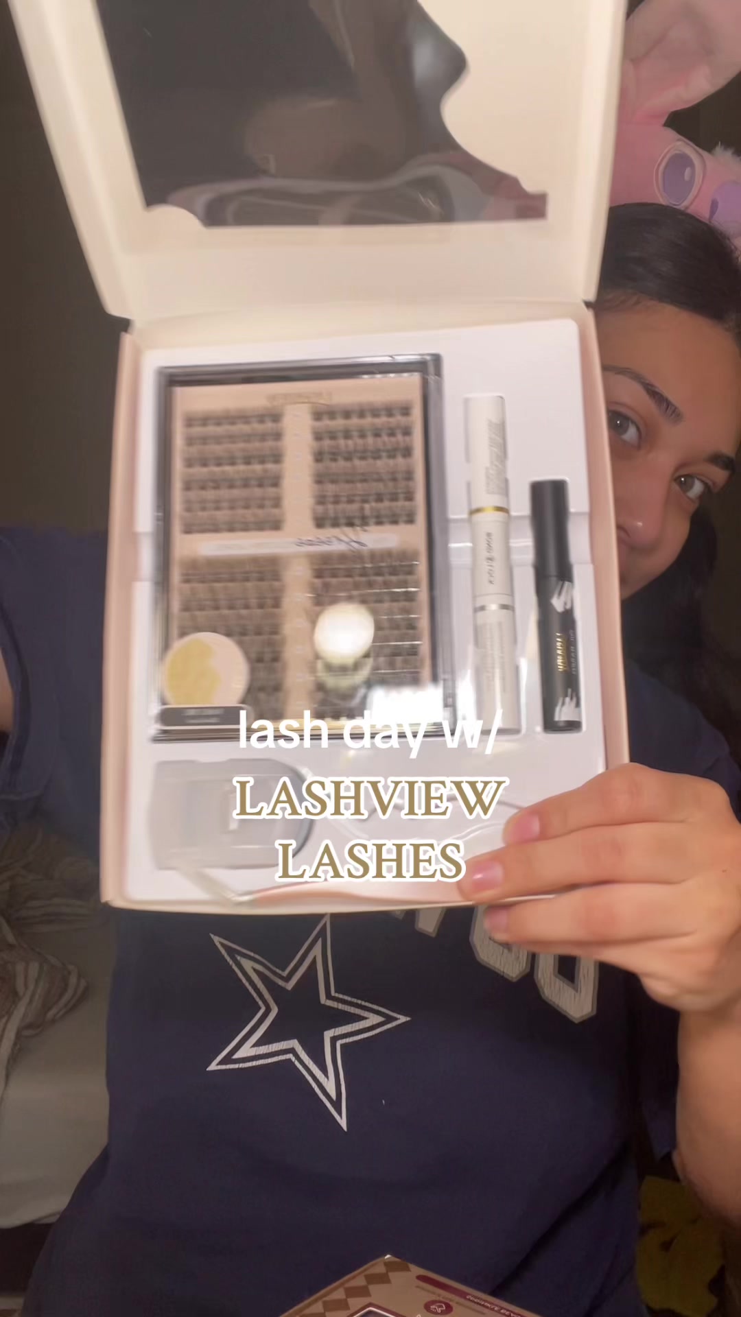 TikTok post by @aquabutnotfina for Lashview. Caption reads: @lashview okay for my besties who love natural....