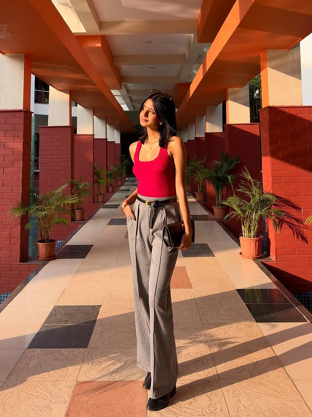 Instagram post by @pvpsicola for OUTZIDR. Caption reads: a pop of color in your everyday basics w....