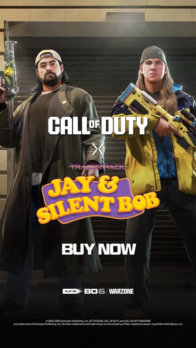 Instagram post by @thatkevinsmith for Call of Duty. Caption reads: Snooch to the Nooch! 💨

Jay and Silent Bob are....