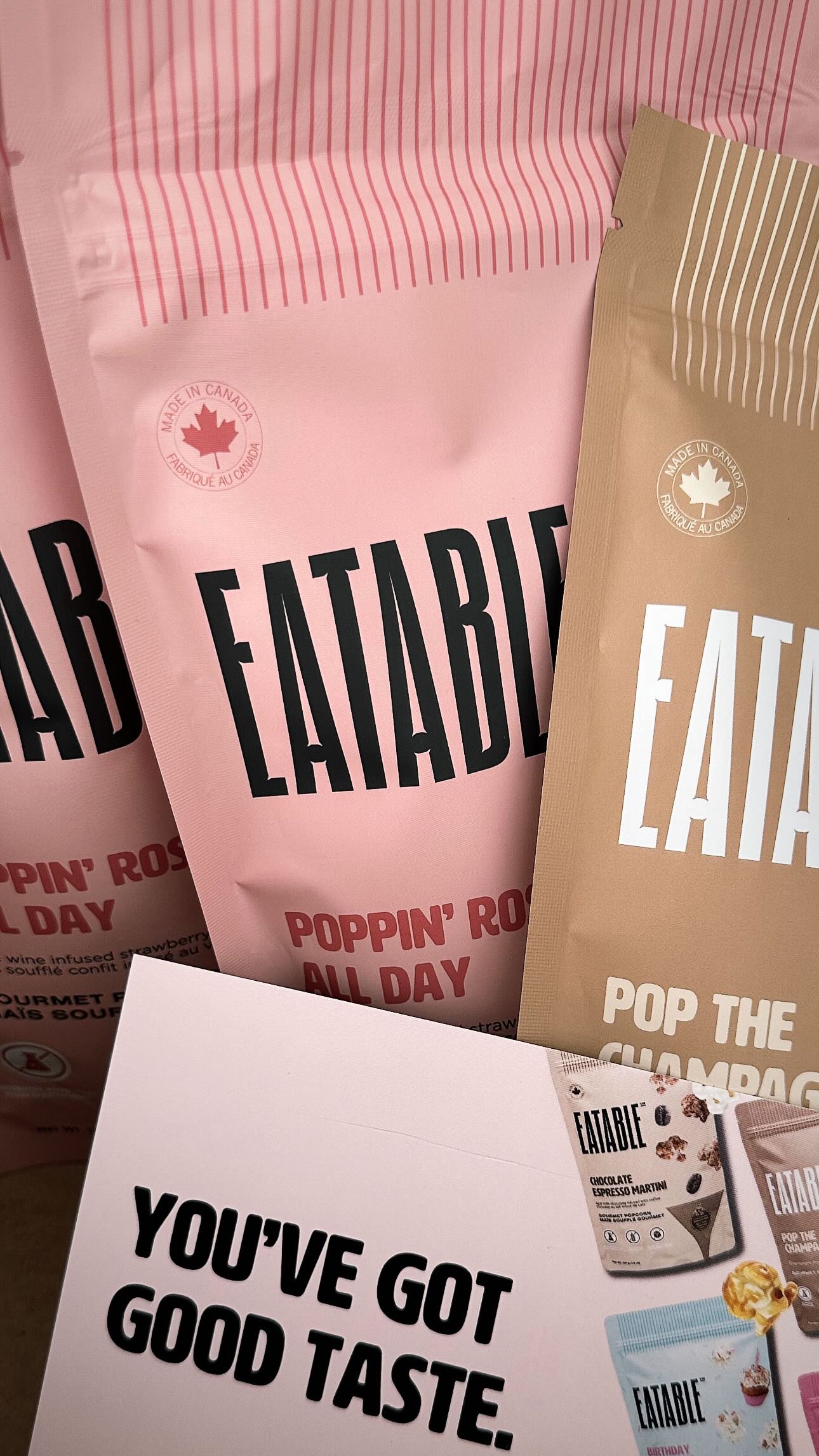 Instagram post by @losoliving_ for EATABLE. Caption reads: [...] just be the best popcorn I’ve ever had.....