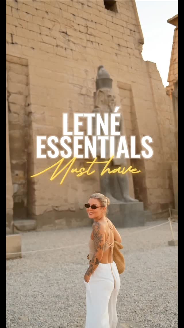 Instagram post by @shine_vision for Notino Slovakia. Caption reads: Letné essentials ✨

Egyptské slnko, nové zážitky a....