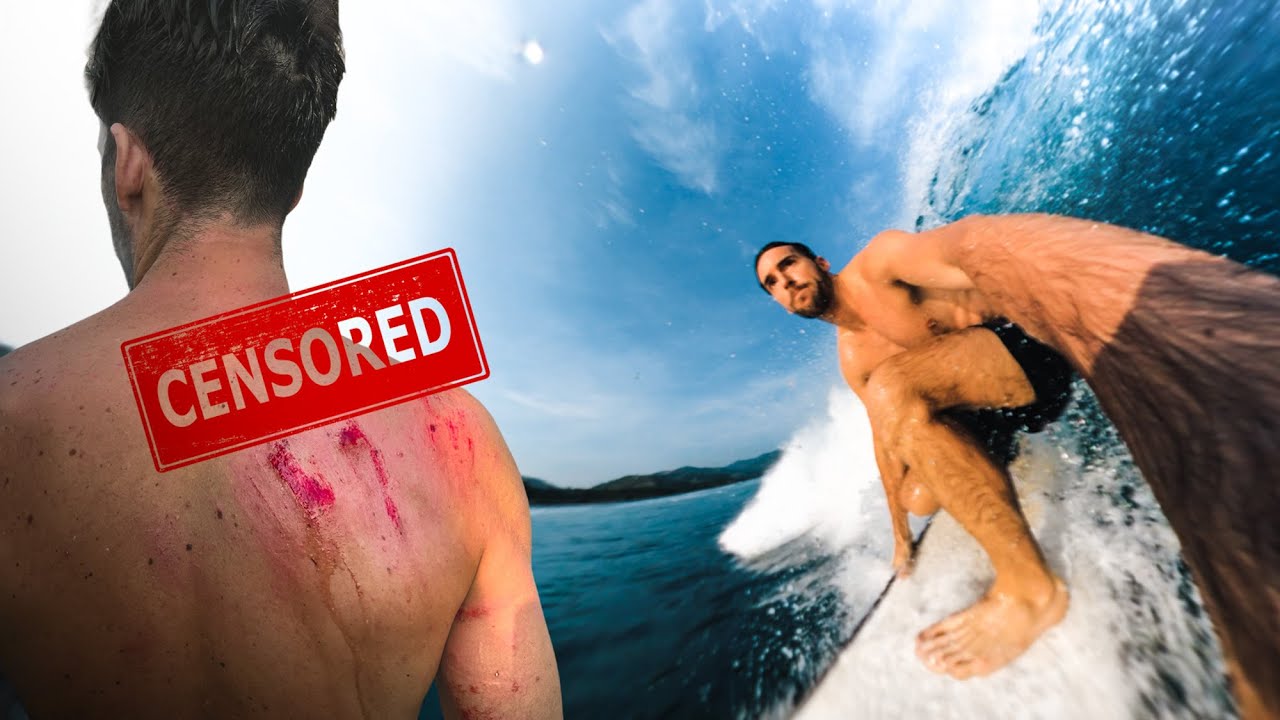YouTube post by @BenjaminOrtega for Dbjourney. Caption reads: I Surfed 'Desert Point'….