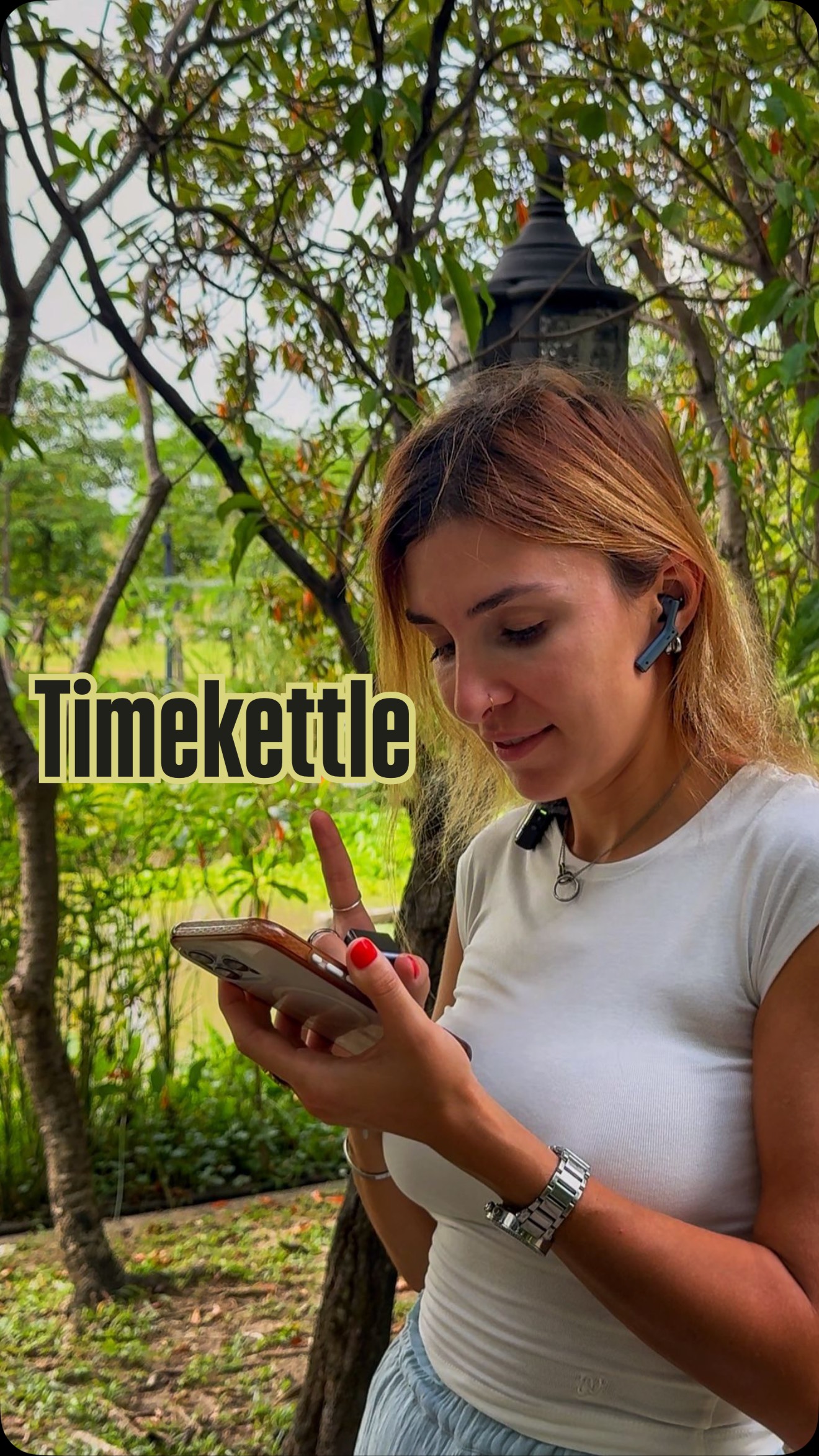 Instagram post by @amina_finds for Timekettle. Caption reads: International couples be like…😩

@timekettletech....