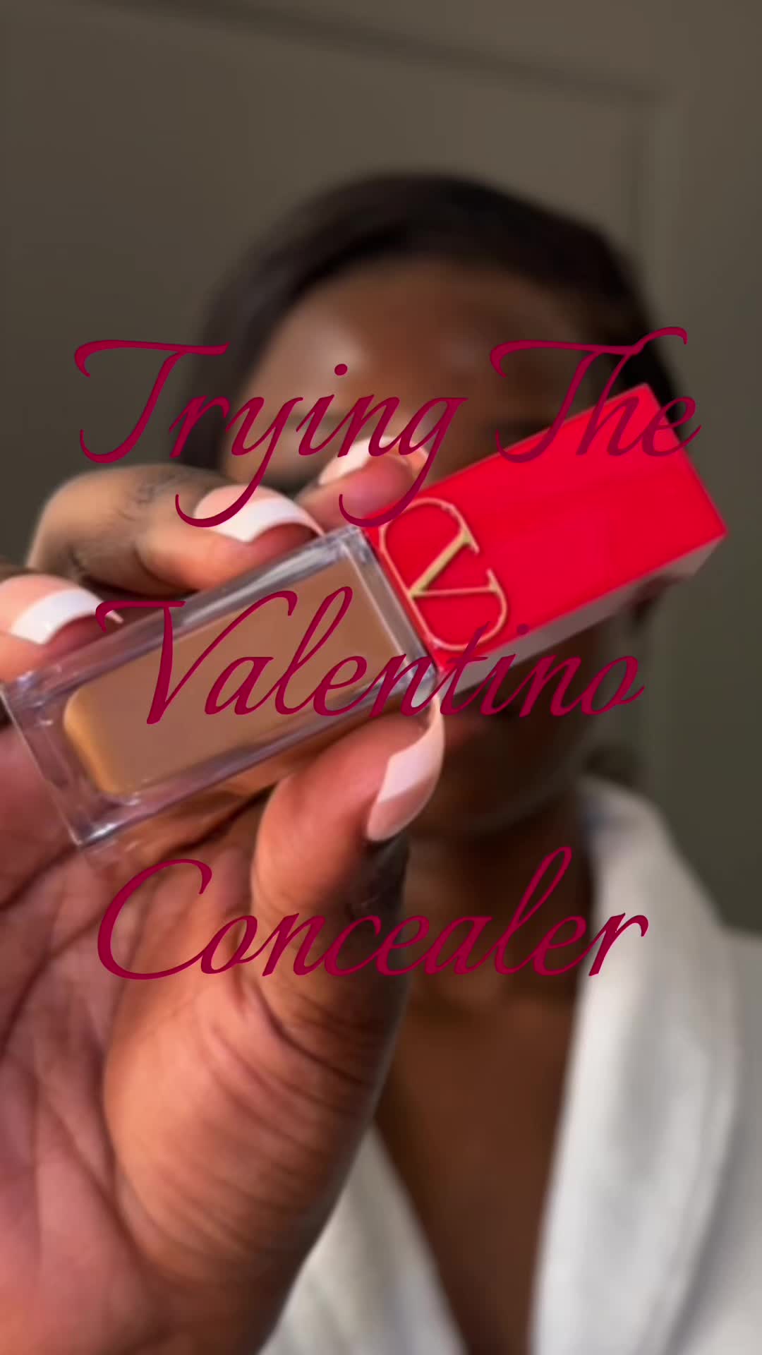 TikTok post by @lolaade3 for College Fashionista. Caption reads: [...] I’m in love! 💌 @Valentino.Beauty @College....