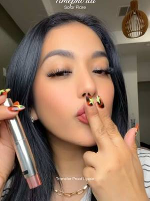 TikTok post by @nan_z007 for Timephoria Store. Caption reads: Hydrating and transfer proof Lippie for the win in....
