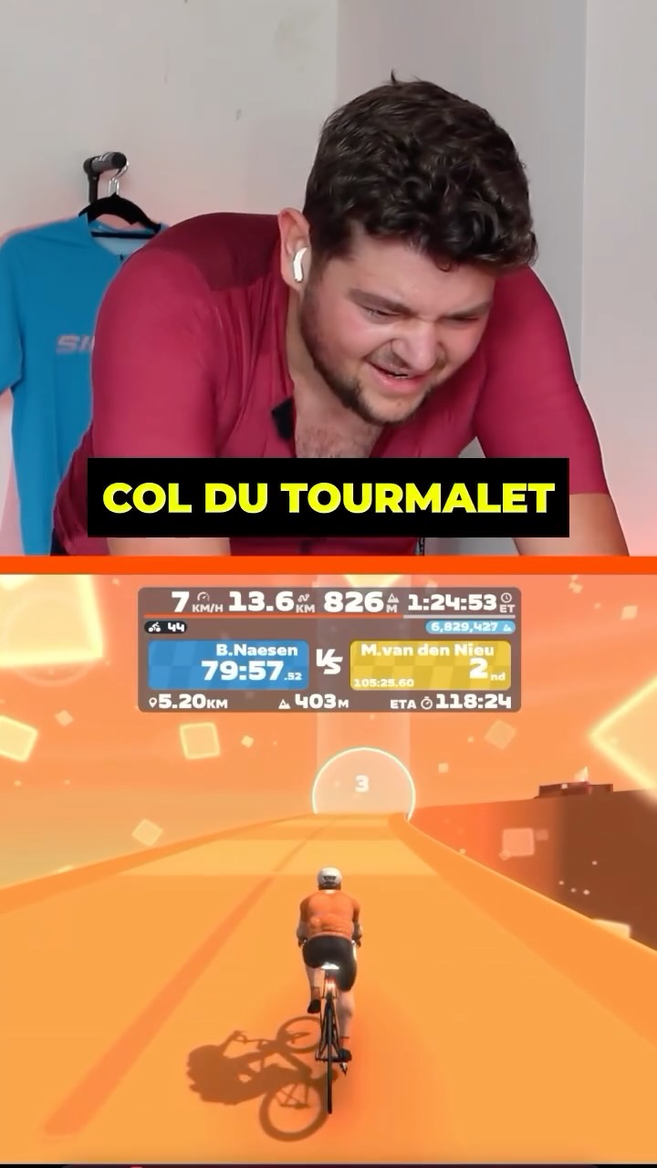 Instagram post by @benjinaesen for Siroko. Caption reads: Day 7 of Climbing a Tour de France Climb EVERY....