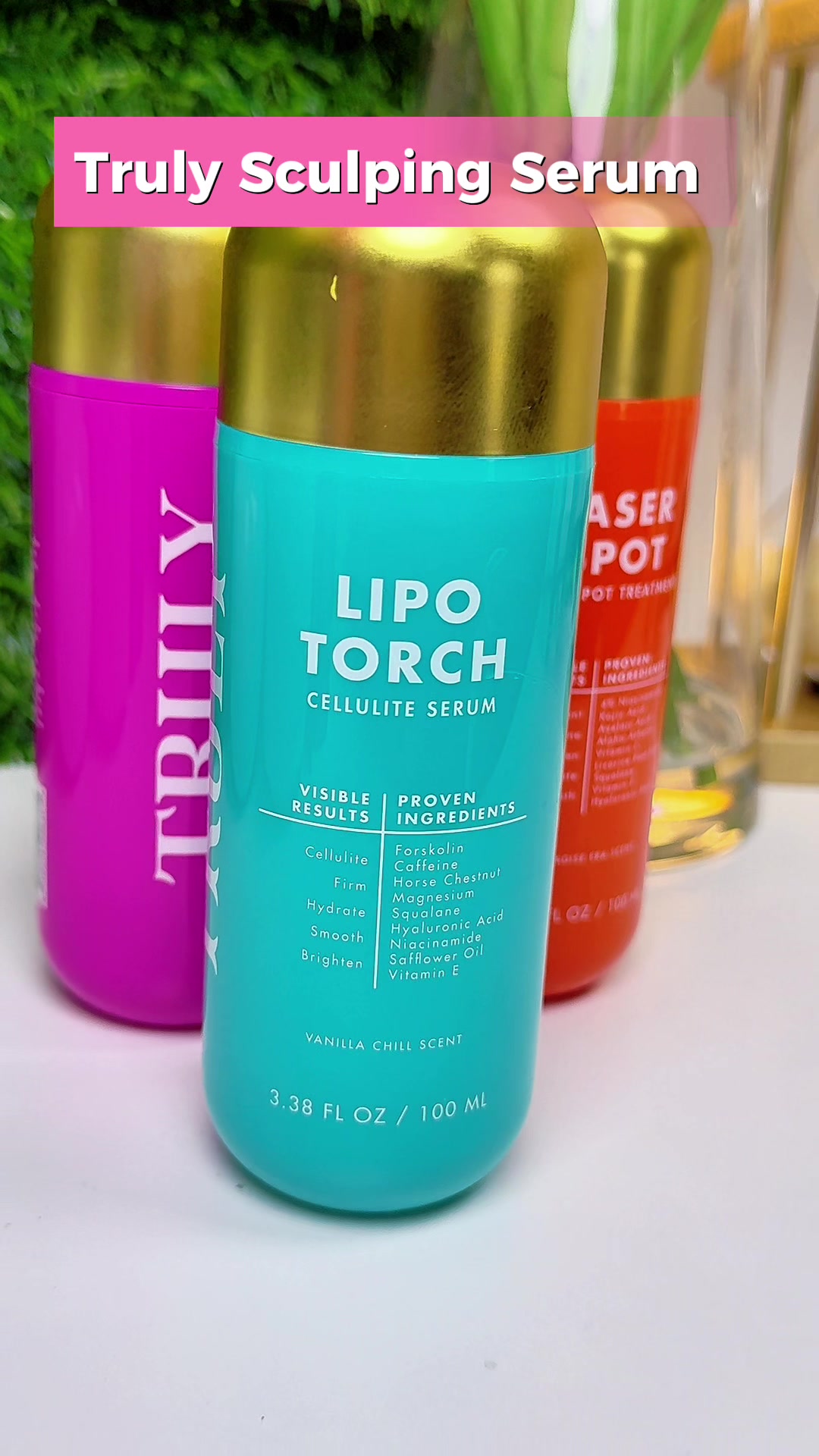 TikTok post by @ruthgarcia0211 for Truly Beauty. Caption reads: @Truly Beauty Sculping serum para celulitis y....