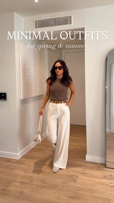 Instagram post by @georgiedobson for THE COMMENSE. Caption reads: Ad. MINIMAL LOOKS 👜 Styling my favourite picks....