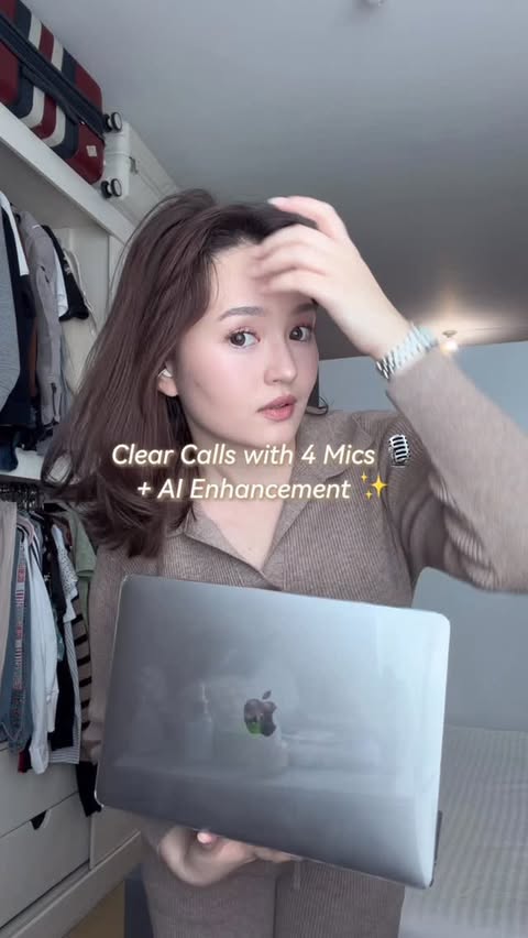 Instagram post by @mikadlacruz for Soundcore. Caption reads: [...] & comfort for day to day use 🌷🌩️🐾....
