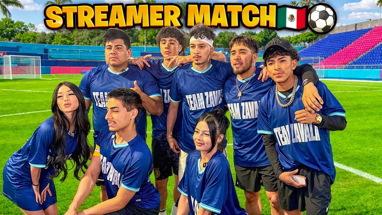 YouTube post by @Santea_ for BetterHelp. Caption reads: HISPANIC STREAMER SOCCER MATCH!!! ( TEAM ZAVALA VS....