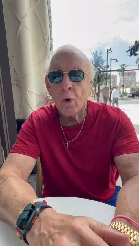 Instagram post by @ricflairnatureboy for DraftKings. Caption reads: [...] the Man, You Gotta Beat The Man and....