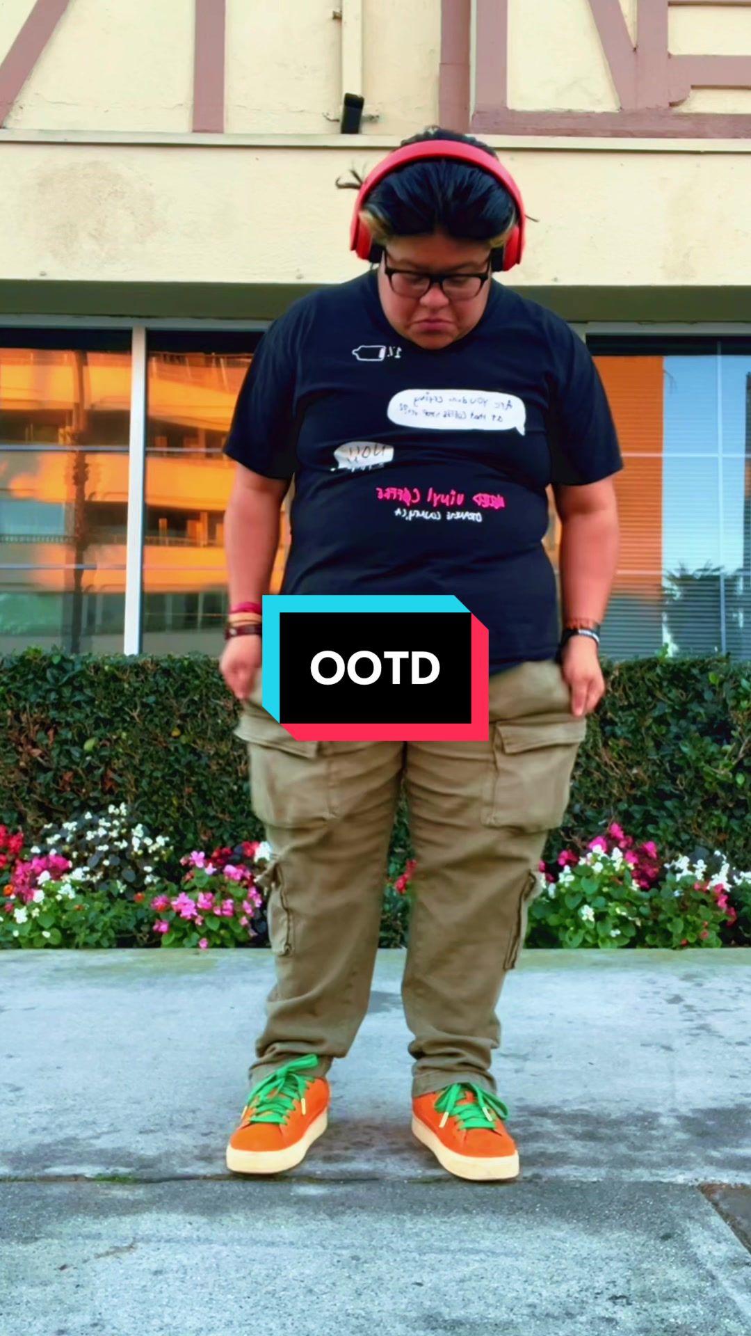 TikTok post by @kinginkofficial for Forever21. Caption reads: #ootd #hairmodel #fashiontok #puma #fitcheck ....