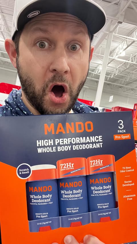 Instagram post by @itsanthonydamico for Lume Deodorant. Caption reads: Just a normal Costco run and then I saw…

Mando is....