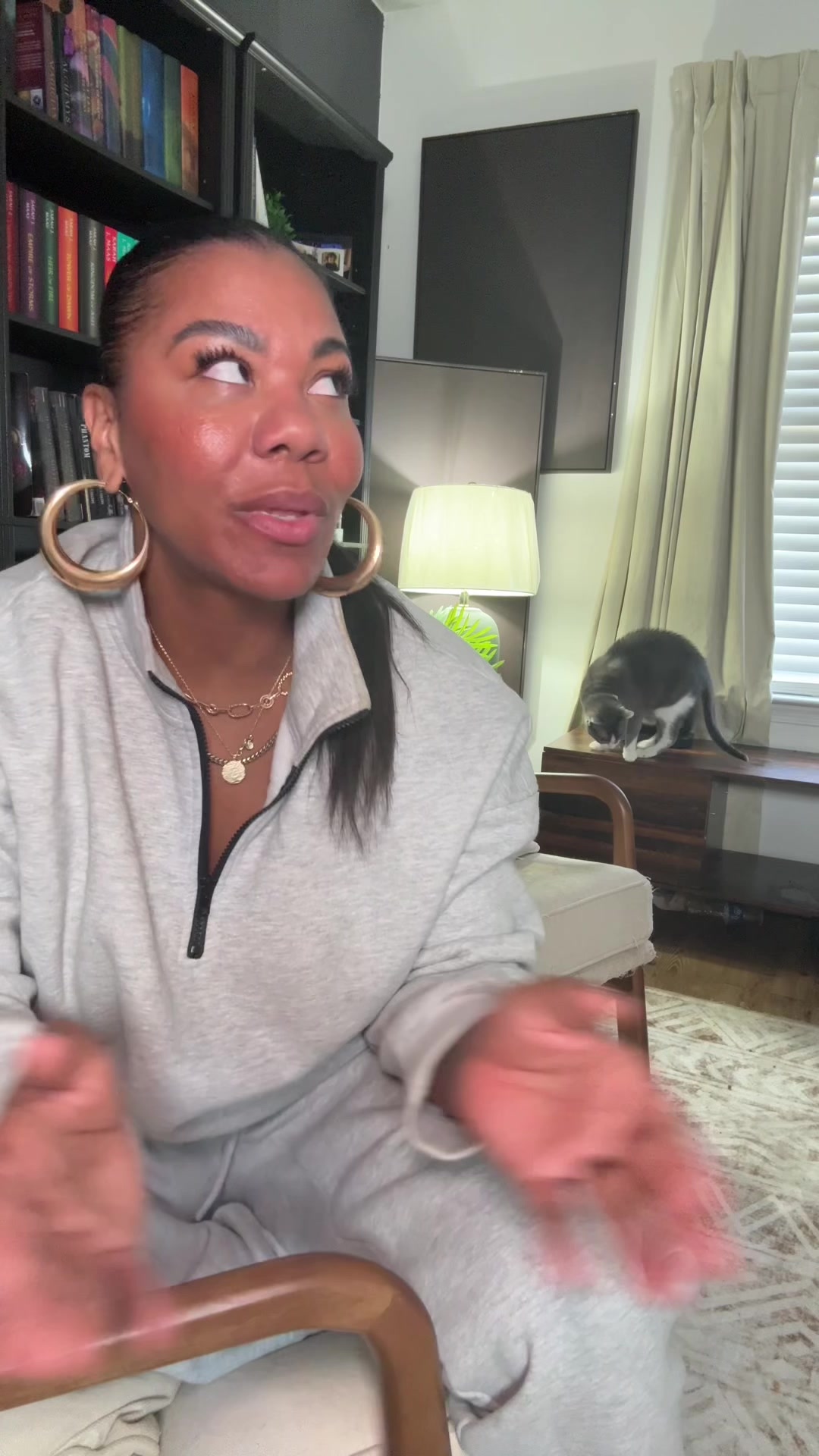 TikTok post by @sylvester_danielle_ for Petlibro. Caption reads: [...] home, would you? Well I do with my @Petlibro....