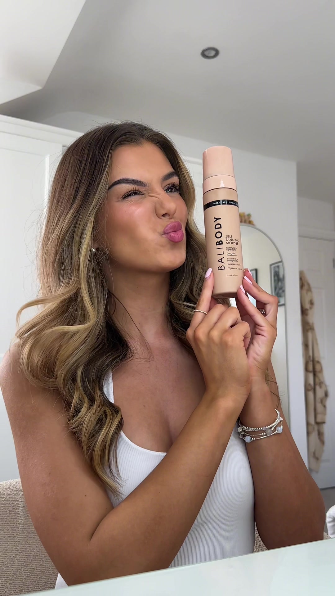 TikTok post by @pippa_rae for balibody. Caption reads: No gate keeping over here! @balibody ultra dark....