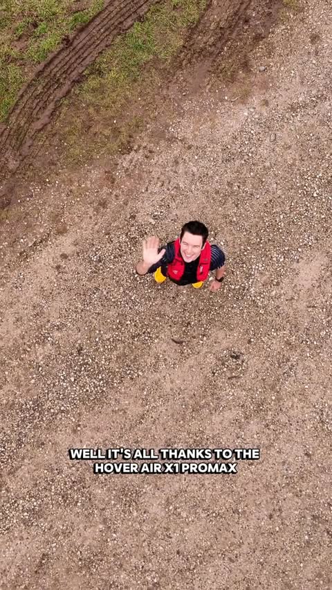 Instagram post by @harrylancaster for HOVERAir. Caption reads: [...] by yourself? 🤔🎥🏃🏻‍♂️ I’ve used HOVERAir....