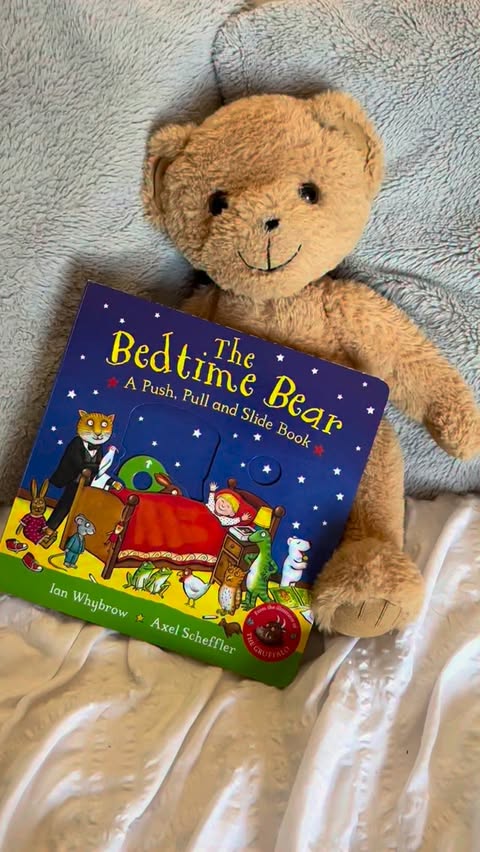 Instagram post by @mama_and_my_minis_ for Macmillan Children's Books. Caption reads: The bedtime book Ezra can’t get enough of 🧸 AD |....