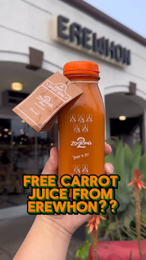 Instagram post by @califoodventure for Kinda Fit Kinda Fat. Caption reads: 🚨RUNNNNNN NOW 🏃 🥕 @EREWHON X @DISNEYPLUS🚨 THIS....