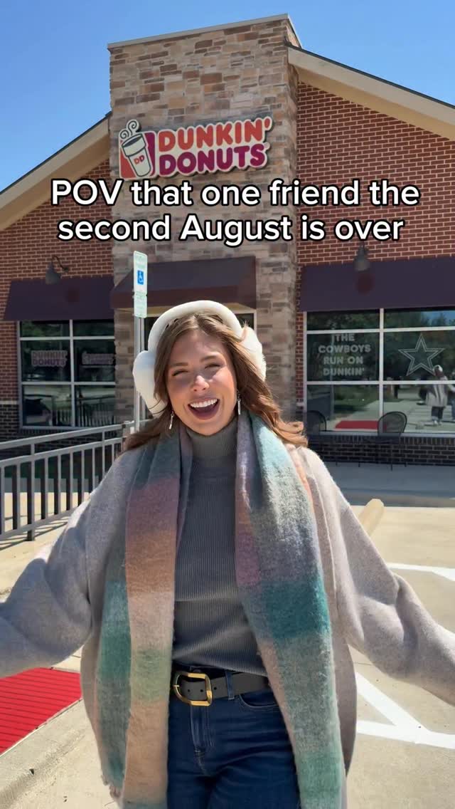 Instagram post by @madison_humphrey for Dunkin’. Caption reads: Nothing gets you more in the Fall spirit like....