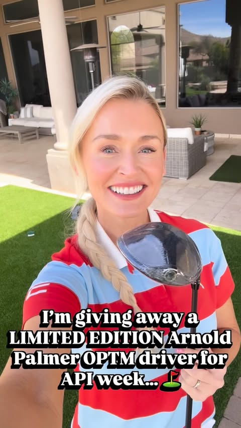 Instagram post by @blaironealgolf for COBRA Golf. Caption reads: [...] To enter: 1️⃣ Follow me + @cobragolf 2️⃣....