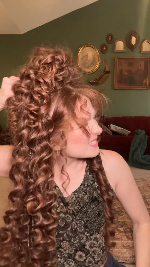 Instagram post by @scarlett.o.hair for Bridgerton. Caption reads: The take down process of the Bridgerton hair 😂 4....