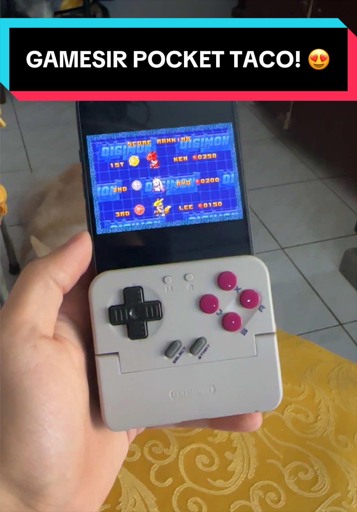 TikTok post by @coolthingies for GameSir. Caption reads: The GameSir Pocket Taco is such a fun [...].