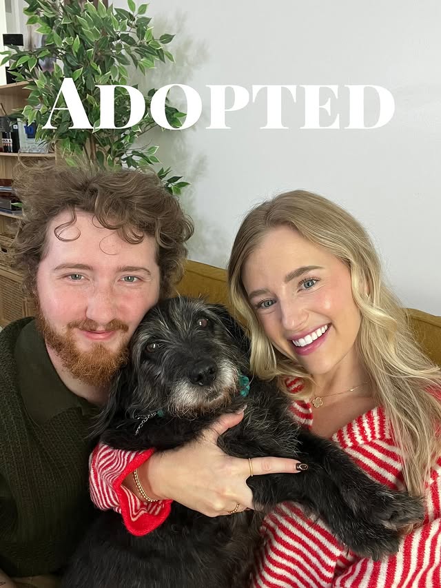 Instagram post by @maedayrescue for WeRateDogs. Caption reads: Welp, it’s official! Javier didn’t only get....