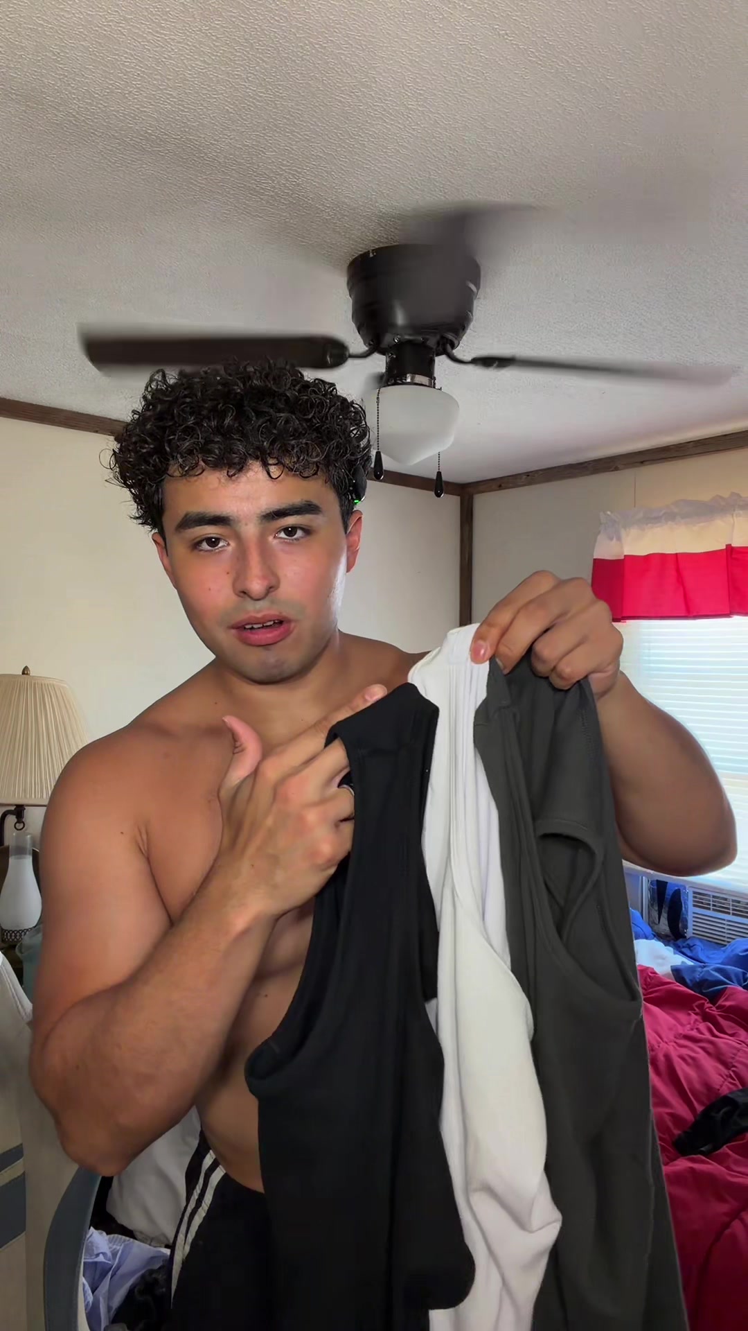TikTok post by @dannydailyfinds for Squidhaus. Caption reads: Premium tank tops review by @Haus Apparel 🤯📈.....