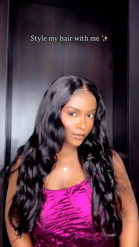 Instagram post by @justcallme_maggie for Wiggins Hair. Caption reads: Wig install time ✨💜
Hair @wiggins__hair__store....