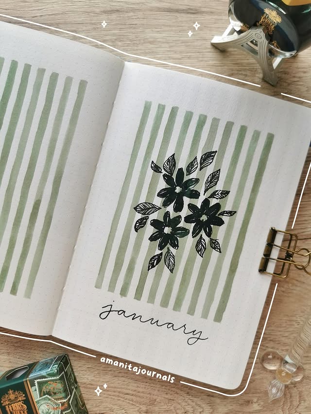 Instagram post by @amanitajournals for Ferris Wheel Press. Caption reads: 𝙹𝚊𝚗𝚞𝚊𝚛𝚢 𝚌𝚘𝚟𝚎𝚛 𝚙𝚊𝚐𝚎 🌿 

I finally....