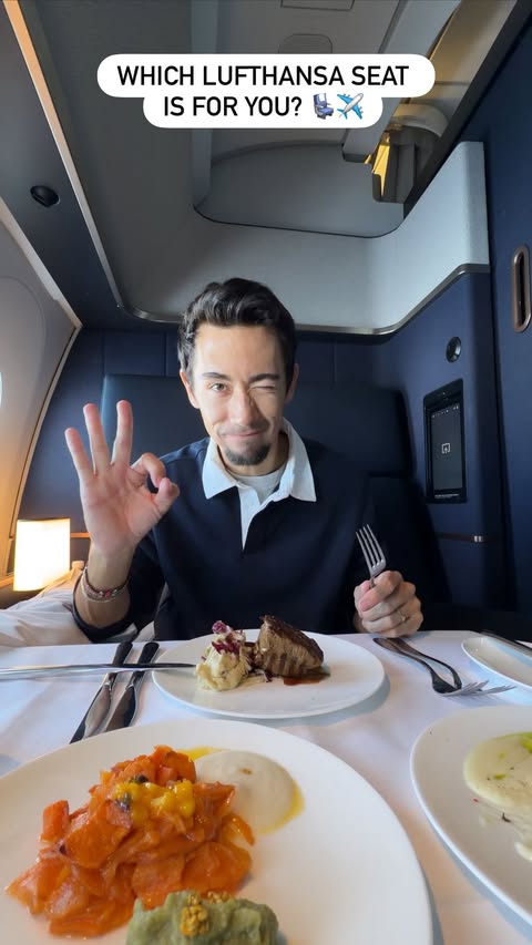 Instagram post by @jerometraveller for Lufthansa. Caption reads: Two unique ways to experience @Lufthansa’s....