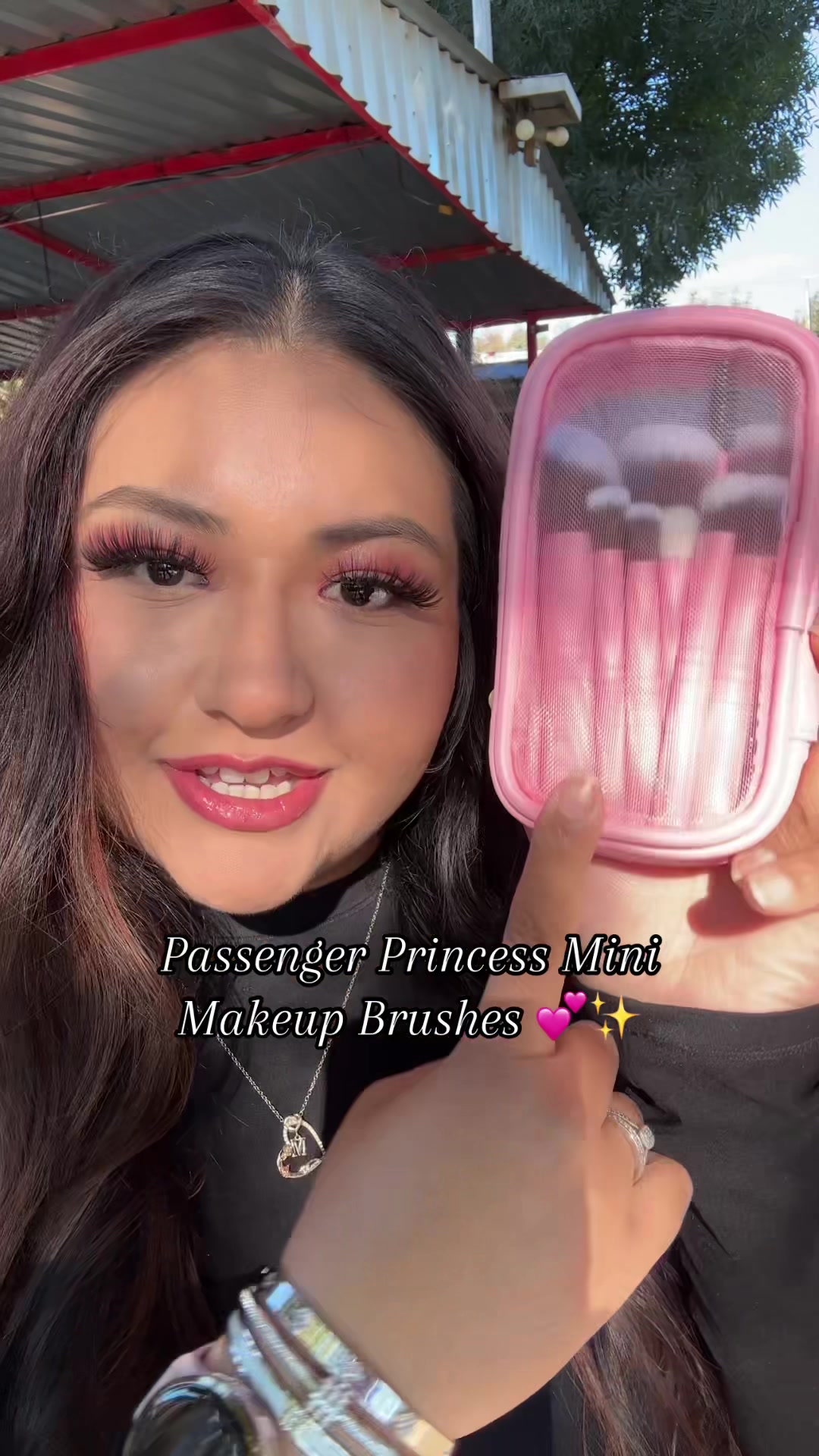 TikTok post by @la.maria777 for EXO Cosmetics. Caption reads: @EXO Cosmetics has the cutest gifts for her 🫶🏽....