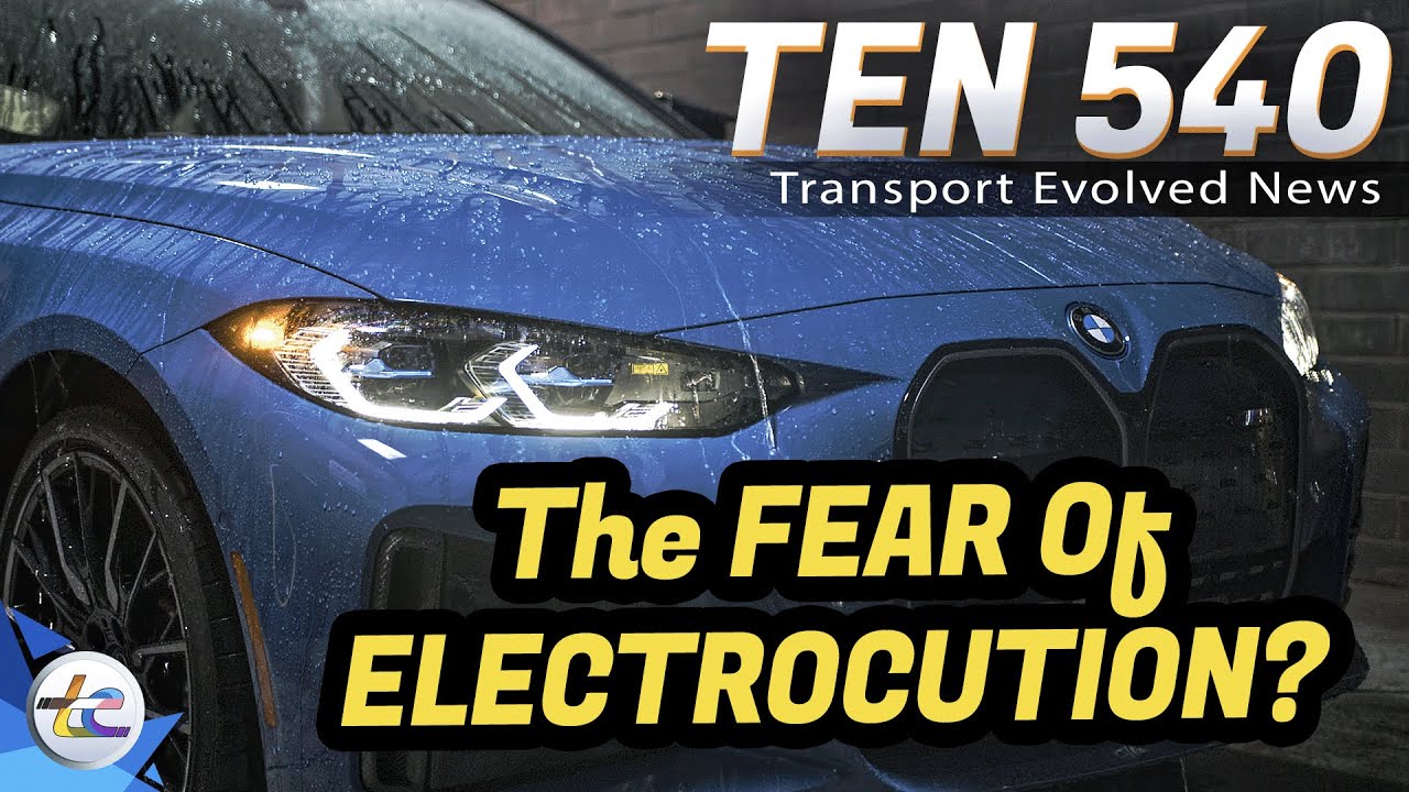 YouTube post by @transportevolved for Redbubble. Caption reads: TEN 540: U.S. HR1 Passed, New EVs Arrive, and....
