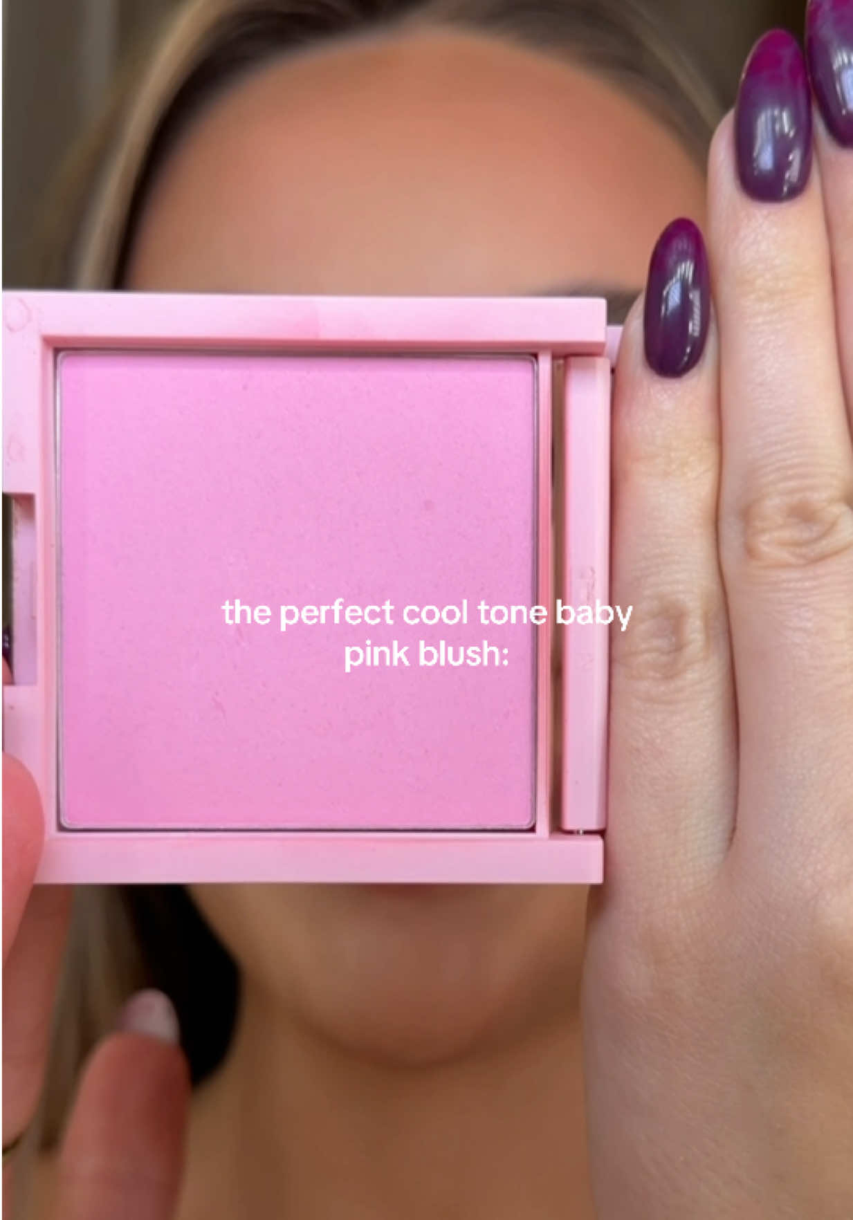 TikTok post by @bethiaward for Kylie Cosmetics. Caption reads: [...] this baby pink blush! 💞@Kylie Cosmetics....
