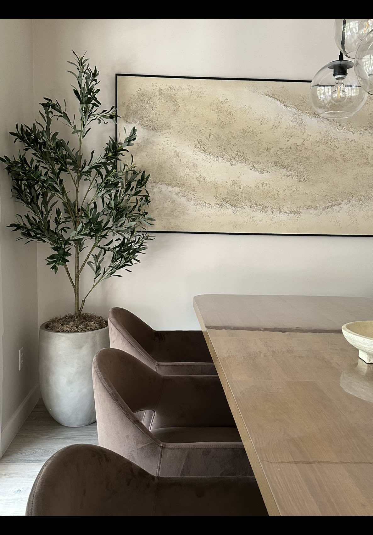 TikTok post by @homewithsaja for Shareconn. Caption reads: [...] loving my new 6ft faux olive tree from....