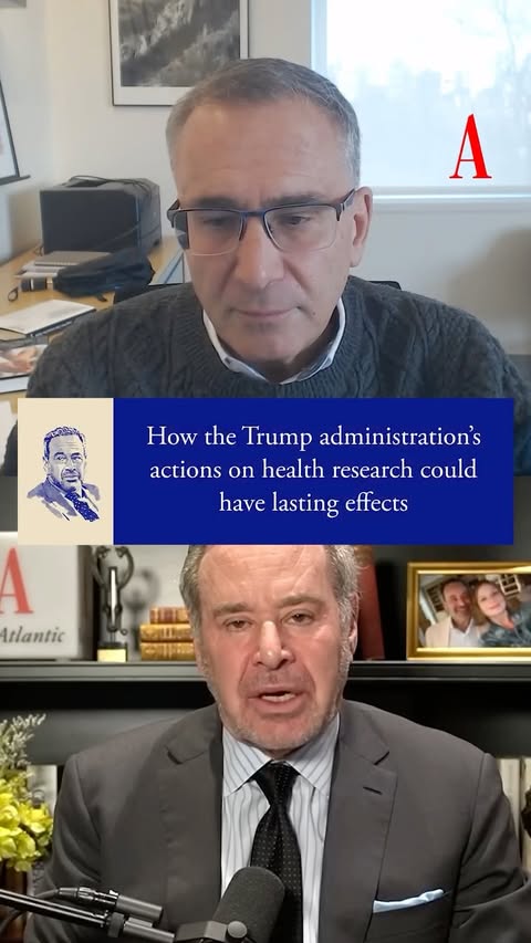 Instagram post by @davidfrum for The Atlantic. Caption reads: “People don’t realize the lifeblood of economic....