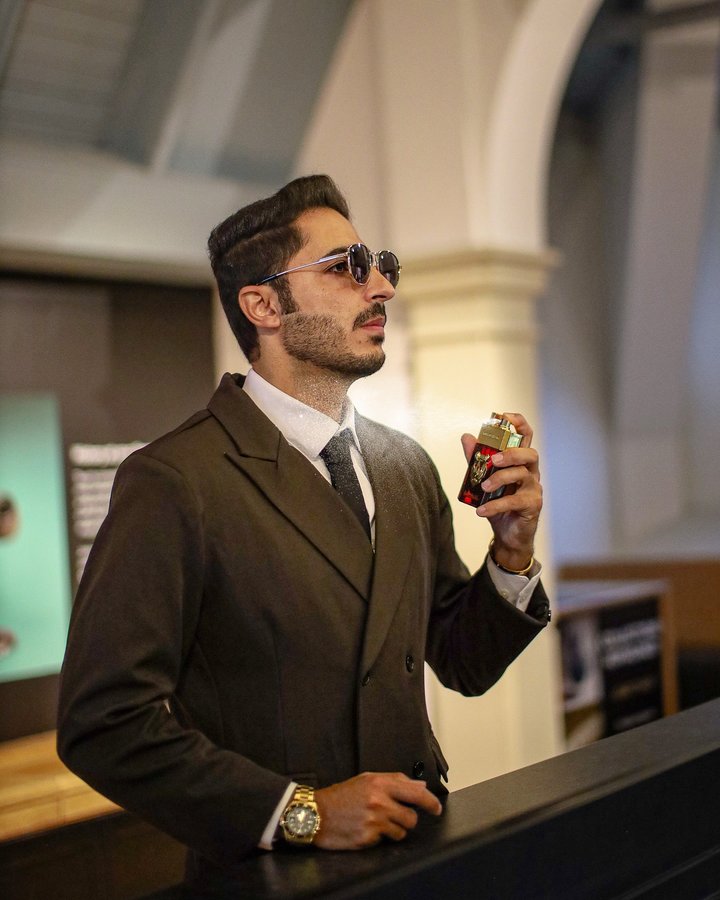 Instagram post by @omr.khaleel for House Of Sillage. Caption reads: [...] Museum 🏛️ , with the elegance of....