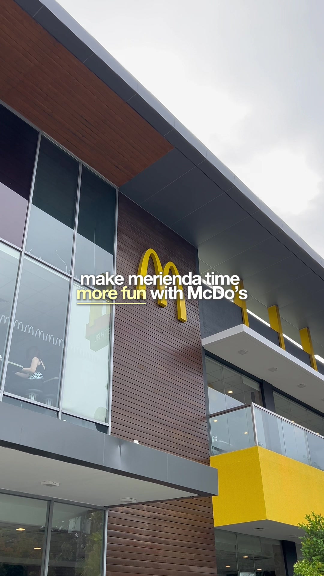 TikTok post by @avinalok for McDonald's Philippines. Caption reads: Trying out the NEW @McDo_PH snack items! 👀✨ Snack....