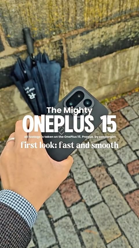Instagram post by @caspargim for OnePlus. Caption reads: First look, first love! ❤️‍🔥 Unboxing the future....