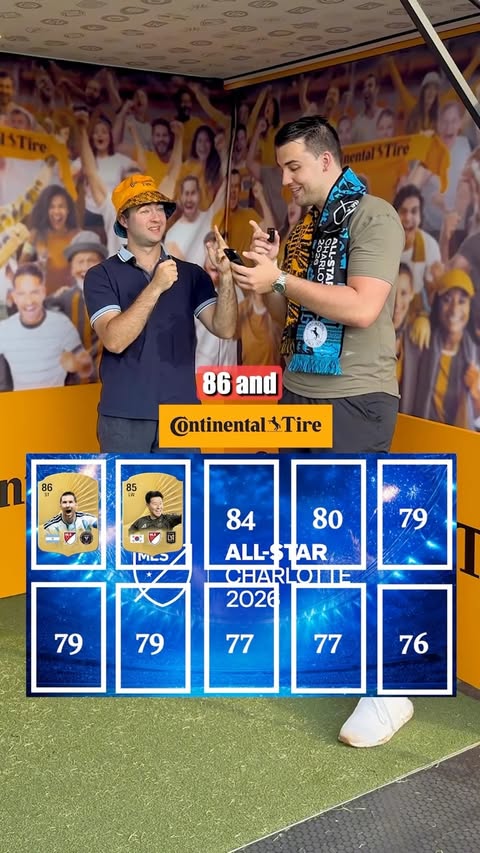 Instagram post by @mikewoz_yt for Continental Tire. Caption reads: [...] by FC26 Rating! @continental_tire....