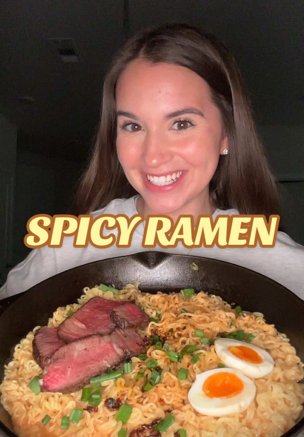 TikTok post by @gracekellyanneats for Tapatio Ramen. Caption reads: Spicy ramennnn 😍🔥 @Tapatio Ramen use code:....