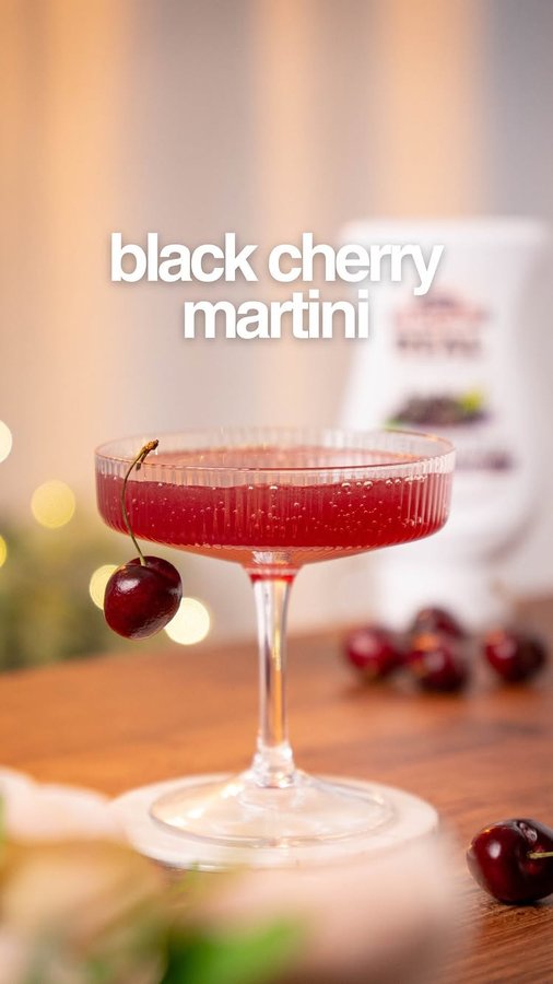 Instagram post by @itscocktailhour_ for MARTINI. Caption reads: Cherries are always a favorite of mine especially....