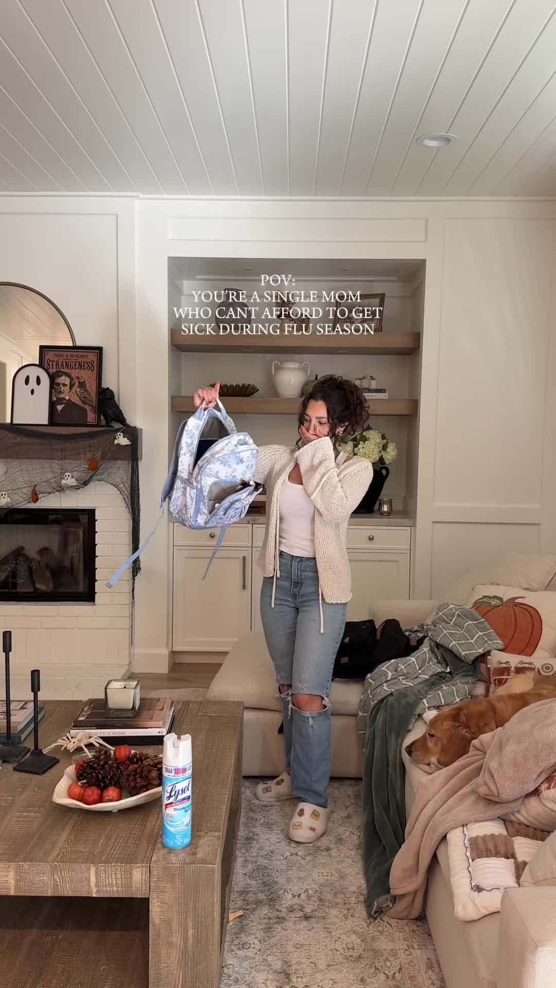 TikTok post by @maxareeg for Lysol. Caption reads: #ad @Lysol US Disinfectant Spray to your everyday....