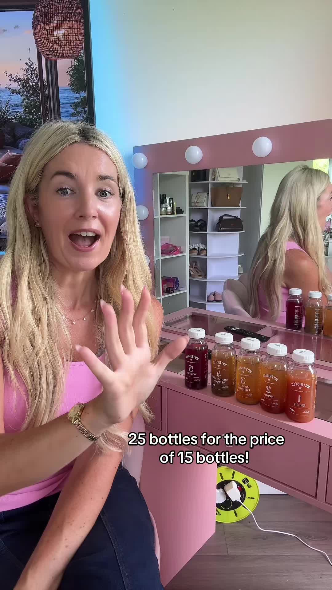 TikTok post by @itsmolliesworld for Nutriseed. Caption reads: @nutriseed juice cleanse get the 5 day now [...].