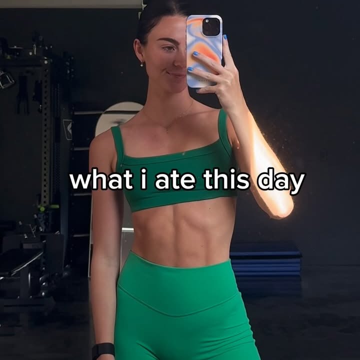 Instagram post by @aubriandliv for PBfit. Caption reads: What I ate this day! Protein and nutrients....