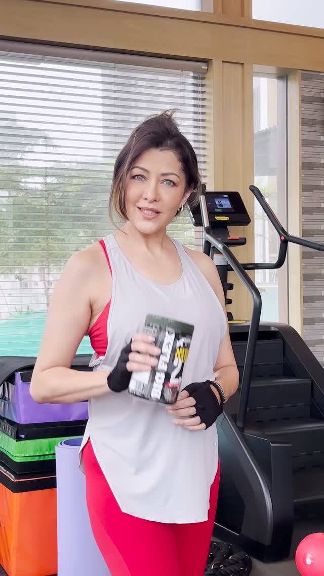 Instagram post by @aditigovitrikar for Big Flex - Sports Nutrition. Caption reads: Power your workouts 💪.