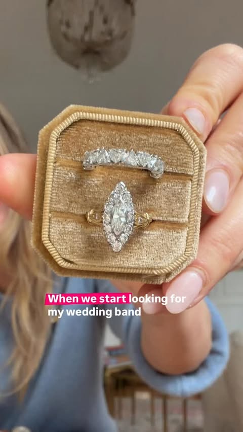 Instagram post by @annakloots for Ring Concierge. Caption reads: [...] saw this eternity band of hearts at....
